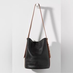 Anthropologie Georgia Bucket Bag - Black/Brown Colorblock